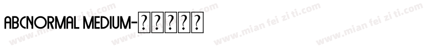 abcnormal medium字体转换